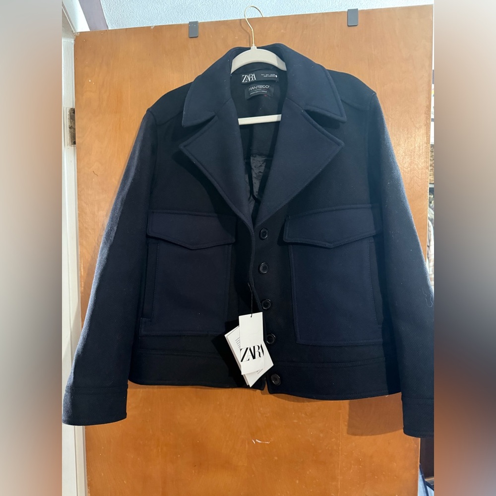 NWT Zara Manteco Pea Coat Size L